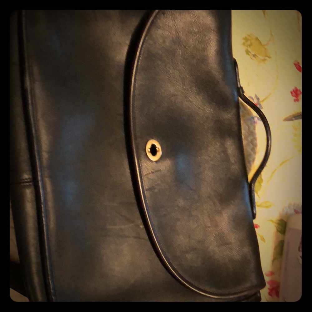 Coach leather briefcase.